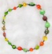 CITRUS -  Various plastics, vintage and glass with hand-made plated Swarovski crystals. This is very popular  with the beachy crowd. 14.5" Hand-chained. Gold-plated pewter toggle clasp. $112 