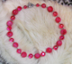 SWEETIE -Fuschia vintage plastics. 18" Hand-chained. Silver-plated pewter toggle clasp. OOAK $78 