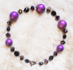 VELVET UNDERGROUND - Vintage purple beads and Czech glass. 17.5" Gold-plated pewter toggle clasp. $82 